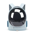 Sac à dos pour chat bleu clair avec fenêtre capsule spatiale et bretelles rembourrées - Sac de Poitrine / Bleu