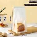 Bolsa pequeña para pan de molde con ventana, 14x10x28cm para 5-7 rebanadas - Pequeño (14*28+10cm) / Blanco