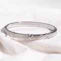 Silver stainless steel bangle with X-shaped cross pattern and textured engravings - Silver Embossed X-Shape Style (Style 2)