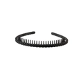 Classic black braided matte headband with non-slip inner teeth for secure hair styling - 172 Braid Style / Black