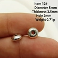 Détail macro d'une perle intercalaire flocon de neige 8mm pour la création de bijoux DIY - Style 12#