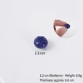 Realistisches 1,2 cm PVC-Heidelbeermodell für Bastelarbeiten und Tortendekorationen - 1.2cm (Mittel) / Hellblau