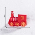 Miniature red Christmas train engine figurine for DIY micro landscape decor 3.2cm - 3.2x2.4cm / 1# Red Locomotive