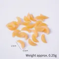 Miniatur 1,5cm Pfirsichscheiben für Puppenhaus DIY Lebensmittel Zubehör gelb - Gelber Pfirsich / 1.5cm Halbmond-Gelber Pfirsich-Scheibe