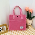 Rose pink mesh tote bag for beach and travel with breathable transparent mesh design - Pink