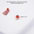 Miniature de tomate en résine pour le bricolage avec un corps rouge et une tige réalistes - Tomate Rouge de 0,6 cm