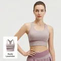 Damen Sport-BH in Fliederfarben mit breiten Trägern und modischem Crossover-Saumdetail - S / Oberteile / Cremiges Lila