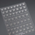 5D embossed nail art stickers featuring white butterfly patterns for DIY manicures - White 5D Relief Butterfly Style (TS-3734)