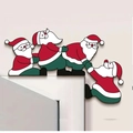 Décoration d'angle de porte en métal Père Noël pour ornements d'intérieur de Noël - Style Pose Indécente de Père Noël (20cm)