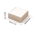 Square jewelry display pedestal in khaki and white, 11x11x4cm size for ring exhibition - Square Base 11x11x4cm (White & Champagne)