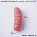 Realistisches rosa Wurstmodell-Spielzeug mit Texturen, 9,8 cm Länge und 62 g Gewicht - Ungefärbter Hotdog - Ohne Schnalle