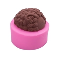 Stampo in silicone 3D a forma di pecora per fondente e pietra profumata, finitura rosa - Stile 3 (Forma di Riccio) / Rosa
