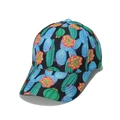 Summer baseball cap with colorful cactus and floral prints for beach and outdoor sun protection - Dark Green Cactus Style (R)