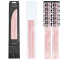 Pink and white gradient glitter hair tinsel extensions with 16 clips and 160cm length - 12 Pieces / Fluorescent Orange (12-Piece Set)