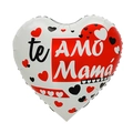 18-inch heart-shaped foil balloon for Mother's Day with Spanish Te Amo Mamá text - 18 Inch Cream White Hearts Heart I Love You Mom (TX086)