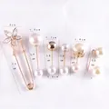 6-piece set of pearl and rhinestone waist tightener pins in elegant golden finish - No. 36 6-Piece Set