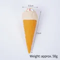 Realistic PVC cream ice cream cone with colorful sprinkles for shop window display - Cream White (White Jam)