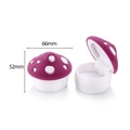 Dettaglio portagioie a fungo con dimensioni 66 mm di larghezza e 52 mm di altezza - Fungo Rosso Vino / 66*66*52 Mm