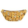 Ginger yellow Halloween waist bag with all-over ghost and pumpkin patterns for sports - Yellow Halloween Print