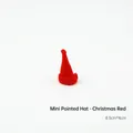 Mini Christmas red knitted pointed hat for DIY crafts and doll decorations 8.5x4cm - 1 Piece / Mini Pointed Hat - Christmas Red