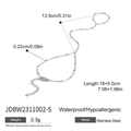 Silver stainless steel chain bracelet, 2.3g lightweight, waterproof and hypoallergenic - Silver Thin Bead Chain Style / Silver(JDBW2311002-S)