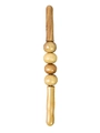 Natural Vietnamese sandalwood rolling massager with four wooden beads on white background - Scented Wood Rolling Ball Massage Stick