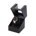 Caricatore automatico in pelle di coccodrillo nera con interno in carbonio per un orologio - 1+0 Motivo Coccodrillo (Esterno Nero Interno Fibra di Carbonio)