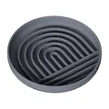 Deep gray food-grade silicone slow feeder bowl for dogs with non-slip round design - Standard Bowl / Gray