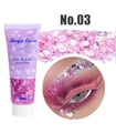 Gel pailleté Magic Casa No.03 avec des paillettes holographiques étoiles et hexagones - 3# Rose Clair
