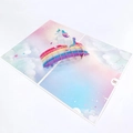 3D birthday card featuring a pop-up unicorn on a rainbow bridge with pastel dream colors - Rainbow Unicorn Card