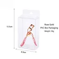 Rose gold eyelash curler with glitter handles in a PVC box, 13.5x6.5cm size - Rose Gold / PVC Box