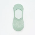 Breathable mint green lace no-show socks with hollow mesh pattern for women - Lace Women Boat Socks / Light Green