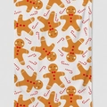 Christmas dishcloth with gingerbread man and candy cane festive pattern print - Mjbt66-12（1pc)