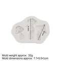 White silicone mushroom mold with three cavities for DIY fondant and clay baking crafts - Style 2# Mushroom (15-16) / Gray