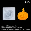 Orange pumpkin silicone mold B475 for Halloween candy and baking crafts decoration - 2#B475 Jack-O-Lantern / Clear