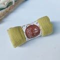 Pleated cotton viscose scarf in grass green color with natural wrinkled texture - Style #61
