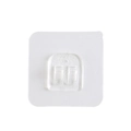 Transparent self-adhesive wall hooks with double U-shaped buckle for drill-free storage - Transparent Patch 6*6 / Clear