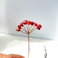 Handmade copper wire tree branch featuring natural red coral beads for DIY jewelry - 15CM / Red Coral Colored Stone