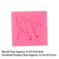 Pink silicone Baroque scroll fondant mold for vintage cake decoration and DIY crafts - Style 5 / Pink