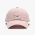 Pink washed soft top baseball cap with 3D Bear embroidery and Discover label detail - Adjustable / Pink