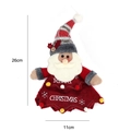 Plush Santa Claus Christmas gift bag with Merry Christmas embroidery, size 26cm x 11cm - Red Grey Tree Apple Bag Santa