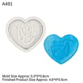 Nurse RN heart stethoscope silicone mold for DIY shirt keychains and resin crafts - 2# Heart Stethoscope / Gray