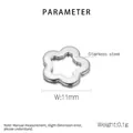 Cuenta espaciadora de flor de 11 mm en acero inoxidable para bisutería DIY - Color Acero (KLJ4317-Z)