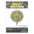 22 inch 4D disco foil balloon with gold and white checkerboard pattern for party decor - 4D White Gold Disco Ball