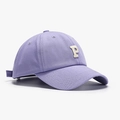 Unisex purple baseball cap with white 3D embroidered P letter in soft cotton twill fabric - Adjustable / Mauve
