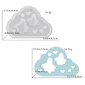 DIY wolk siliconen mallen in blauw en wit met spook hart- en stervormen - Geest Hart Ster Lichtplaat Deksel