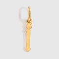 Elegant polished gold-plated Arabic style alphabet pendant for DIY charm necklaces - Letter I / Gold