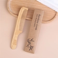 Pettine ecologico in bambù naturale con confezione in carta kraft su vassoio - Pettine da 18cm con Scatola di Cartone
