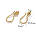 Ganchos para pendientes en forma de U de acero dorado para bisutería DIY 16.5mm - Dorado