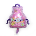 Purple gardening apron foil balloon with floral butterfly pattern for Mother's Day, 69x62cm - Purple Pink Apron Style